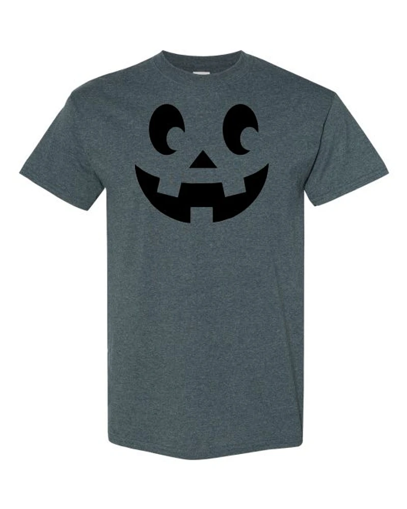 T-shirt CITROUILLE HALLOWEEN adulte LOGO NOIR - col rond
