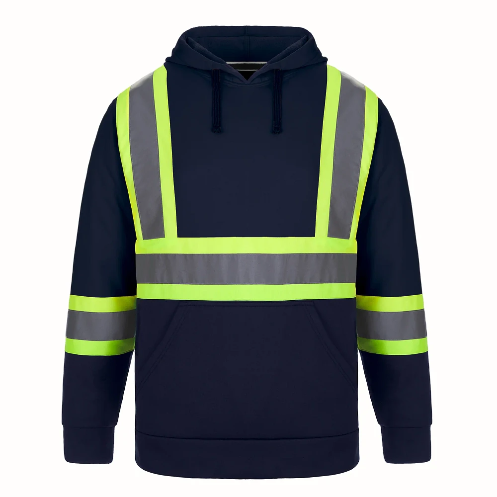 Adult Hi-Vis Safety Pullover Hooded Sweatshirt | T-Shirt Time