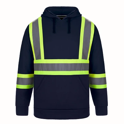 Adult Hi-Vis Safety Pullover Hooded Sweatshirt | T-Shirt Time