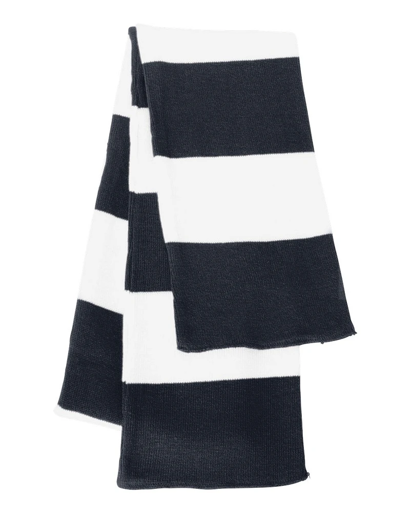 Sportsman Rugby-Striped Knit Scarf | T-Shirt Time
