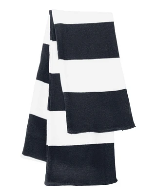 Sportsman Rugby-Striped Knit Scarf | T-Shirt Time