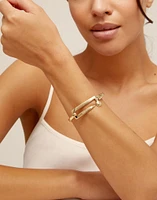 Bangle bracelet with visible spring