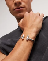Bangle bracelet with two tubes