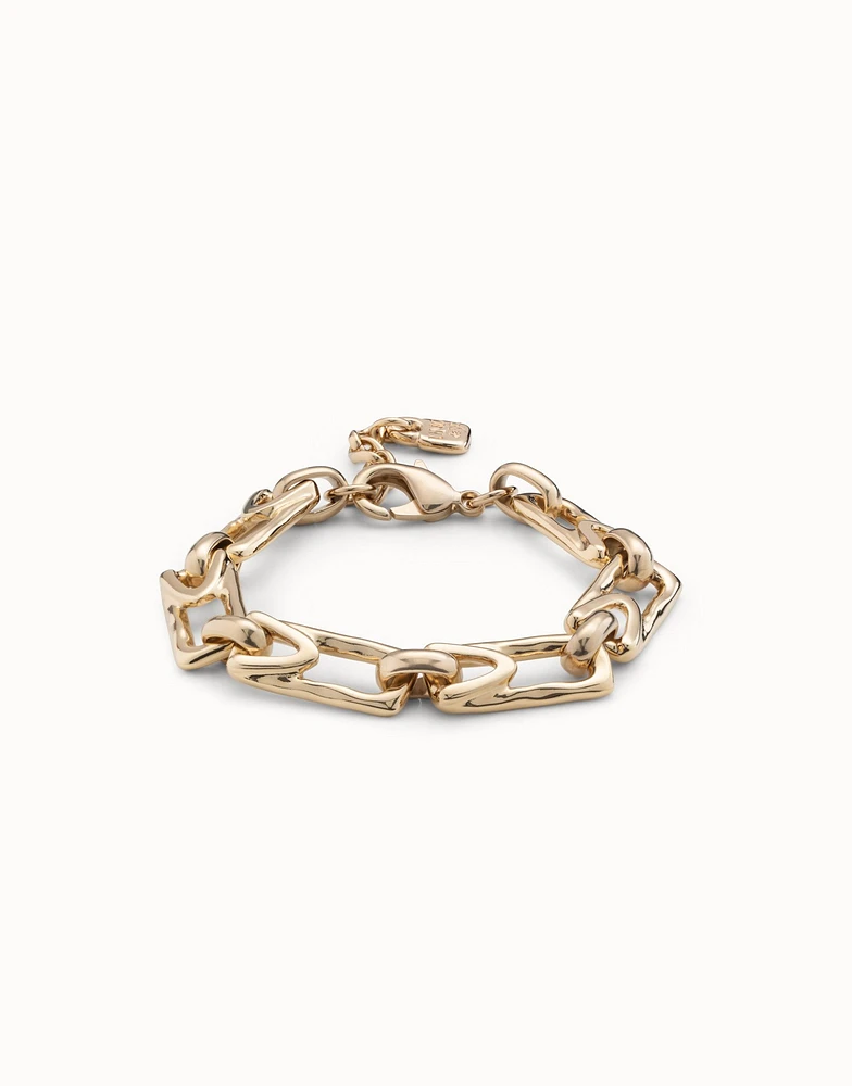Rectangular link chain bracelet