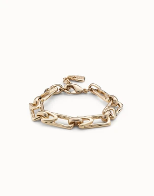 Rectangular link chain bracelet