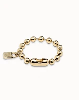 Beaded bracelet with a padlock charm