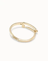 Bangle bracelet with visible spring