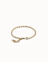 Oval link chain charm bracelet