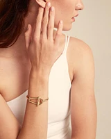 Bangle bracelet with medium sized link