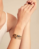 Bangle bracelet with crystals