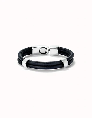 Double strand leather bracelet