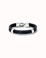 Double strand leather bracelet