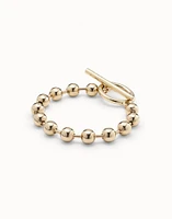 Beaded bracelet with big toggle clasp