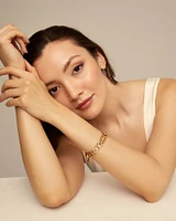 Rectangular link chain bracelet