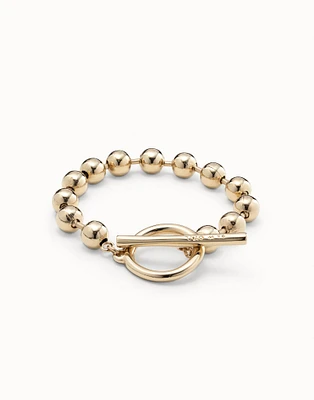 Beaded bracelet with big toggle clasp