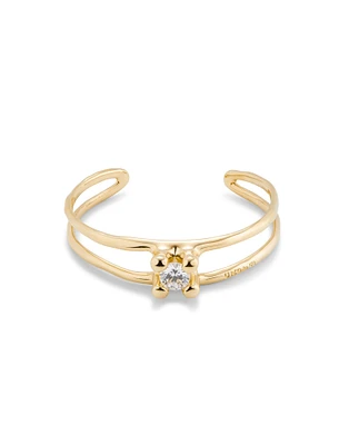 Bangle bracelet with central crystal