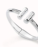 Bangle bracelet with two tubes