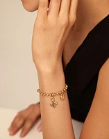 Beaded charm bracelet