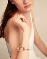 Bangle bracelet with large link