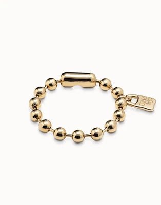 Beaded bracelet with a padlock charm