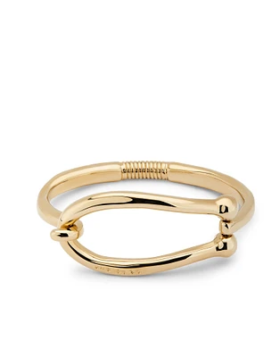 Bangle bracelet with large link