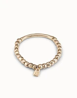 Beaded stretch bracelet with tubular piece