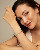 Beaded bracelet with multicolor handmade crystals