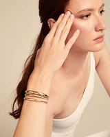 Triple strand cuff bracelet