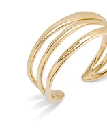 Triple strand cuff bracelet