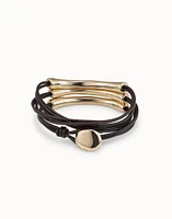 Multi strand leather bracelet