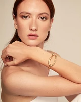 Bangle bracelet with large link