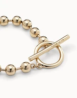 Beaded bracelet with big toggle clasp