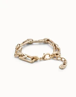Rectangular link chain bracelet