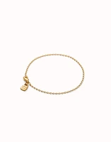 Oval link charm bracelet