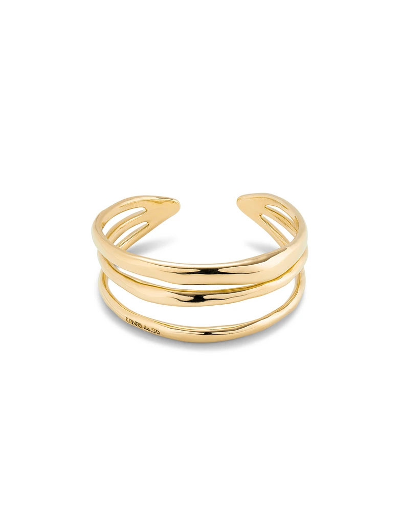 Triple strand cuff bracelet