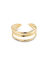Triple strand cuff bracelet