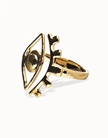 Bangle bracelet with a striking central eye