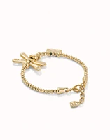 Beaded  bracelet with a dragonfly
