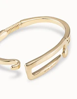 Bangle bracelet with visible spring