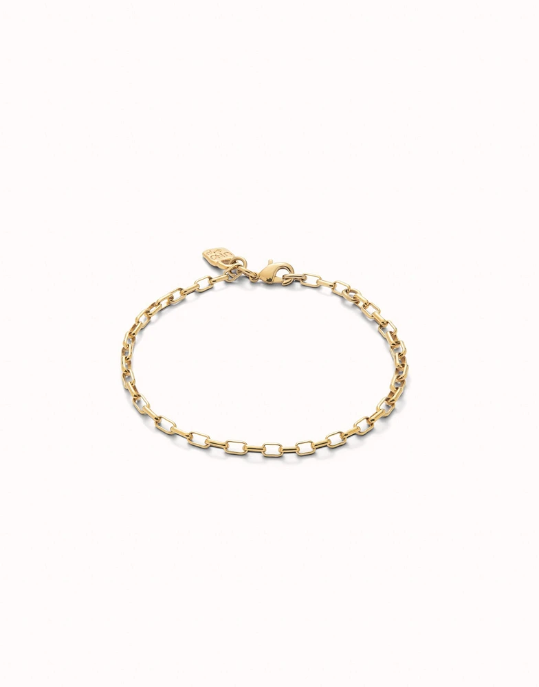 Mid-sized link charm chain bracelet