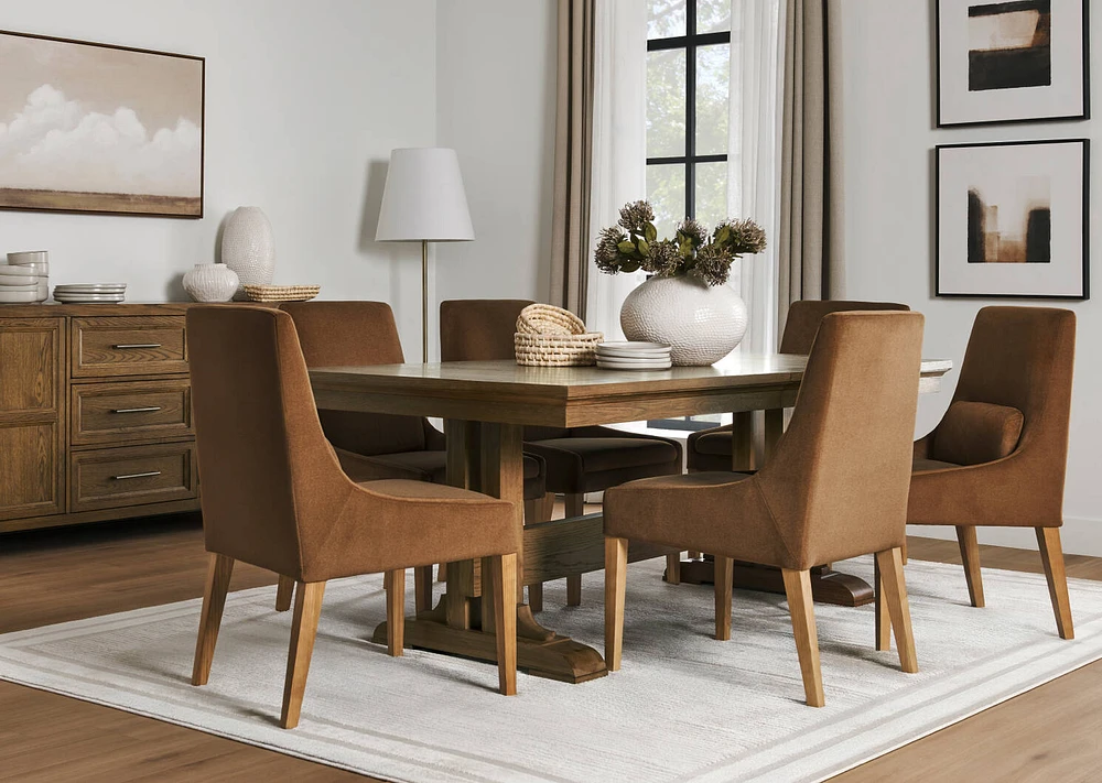 Edmond Ext Dining Table -Fawna Amber