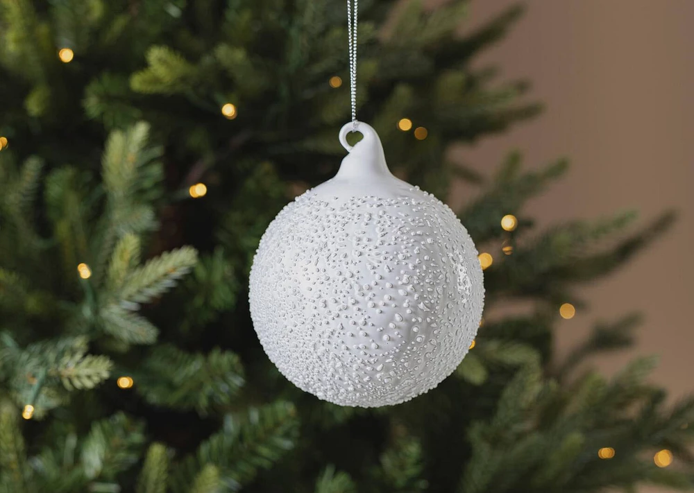 Vale Ball Ornament White