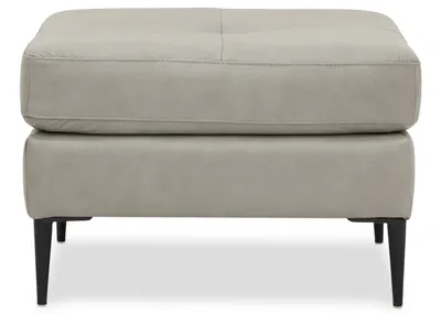 Lucca Custom Leather Ottoman 27x27"