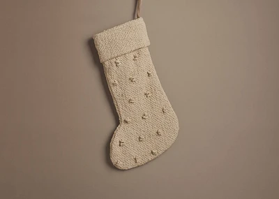 Sade Pompom Stocking Natural