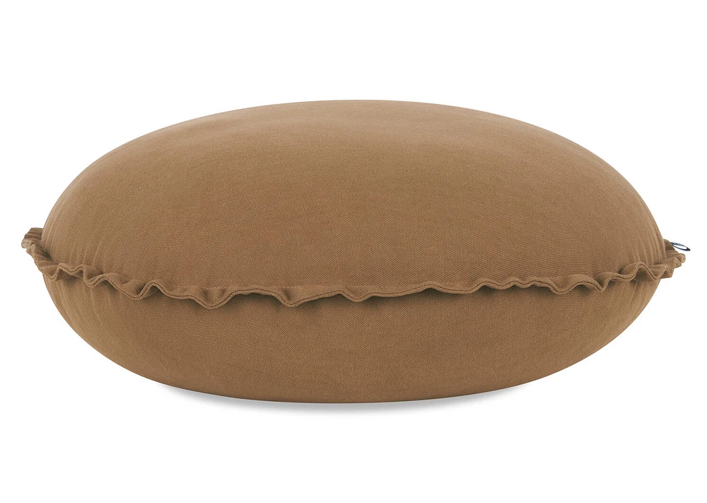 Faria Cotton Round Pillow Caramel