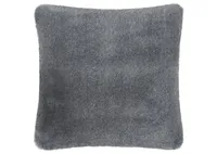 Kingston Faux Fur Pillow 20x20 Grey