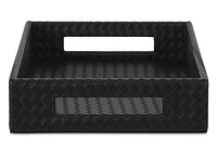 Fraser Faux Leather Tray Large Black