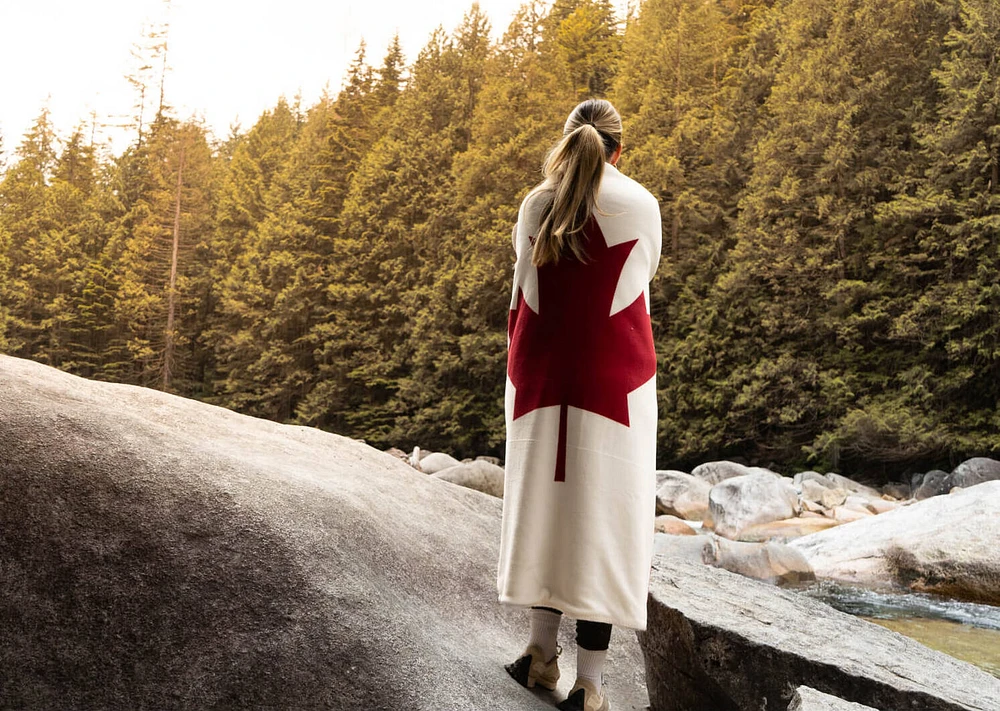Canada Flag Sherpa Throw