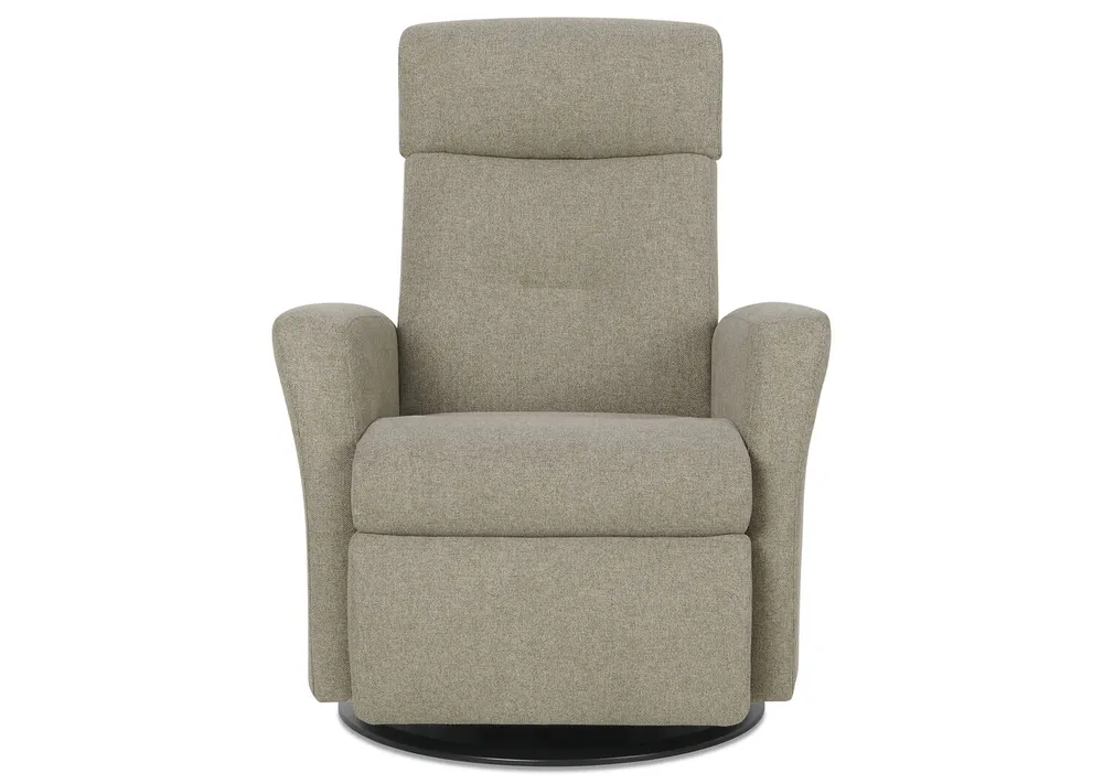 ANGIE reclining leather armchair with ottoman