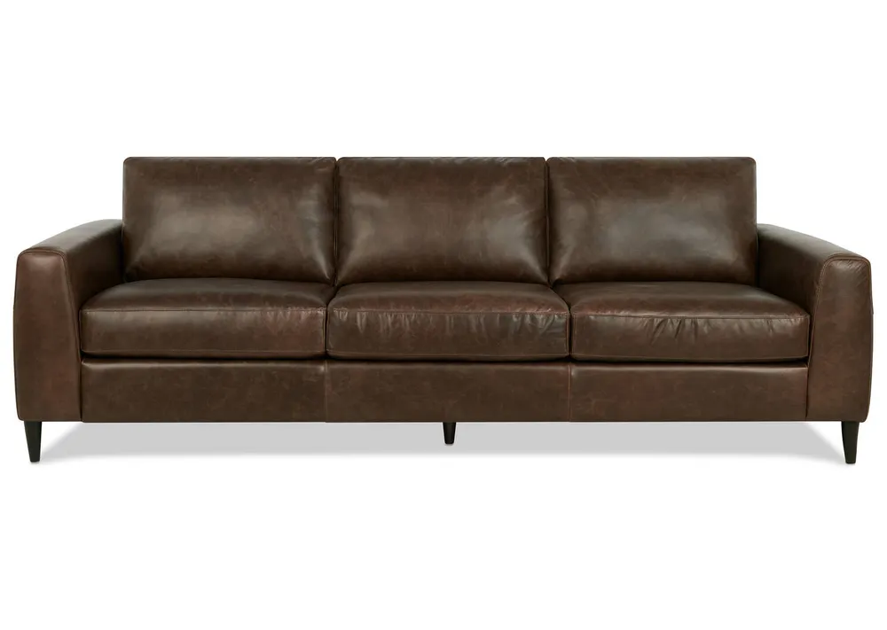 Kaston Leather Sofa -Sevilla Brunette